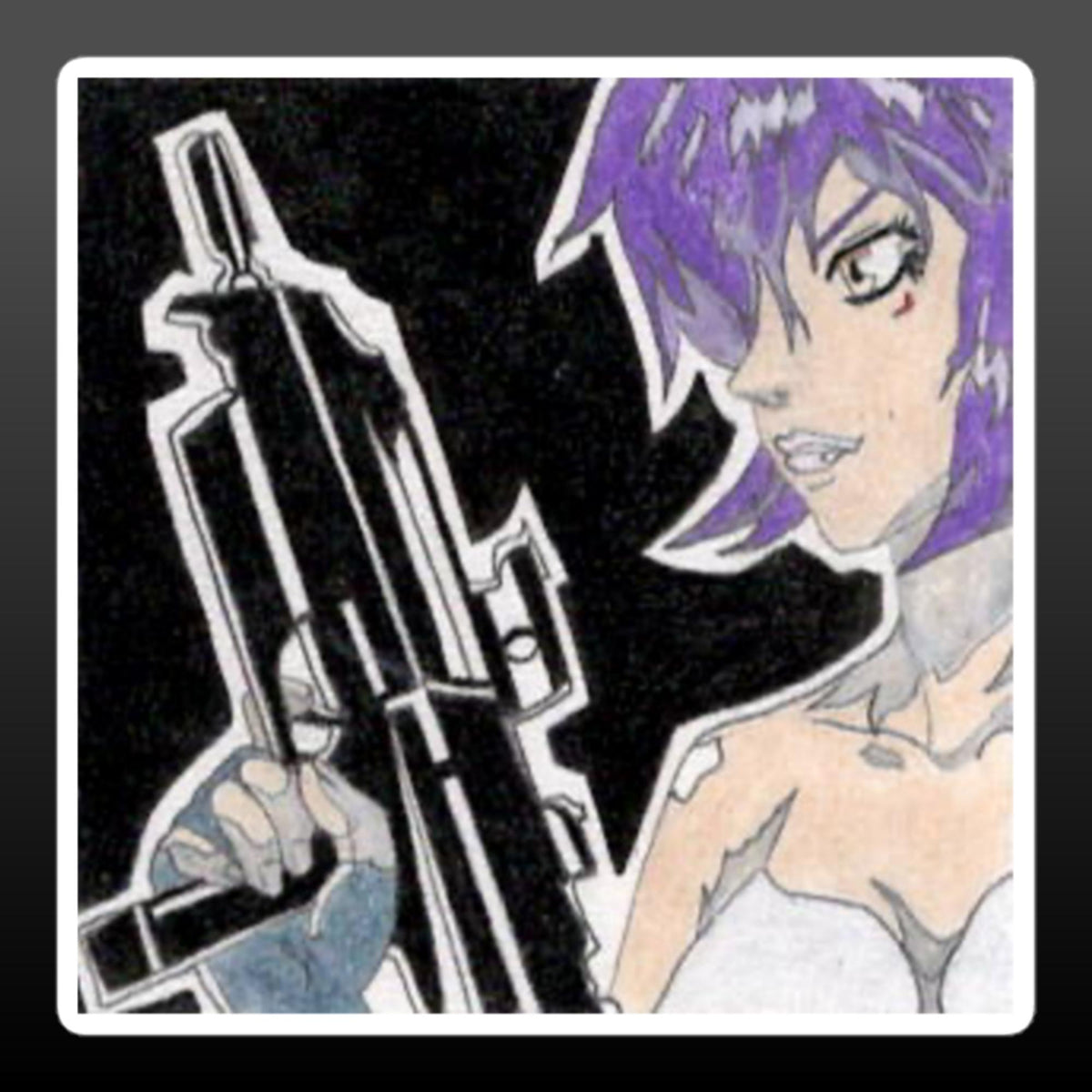 GITS Motoko Kusanagi Bubble-free Stickers