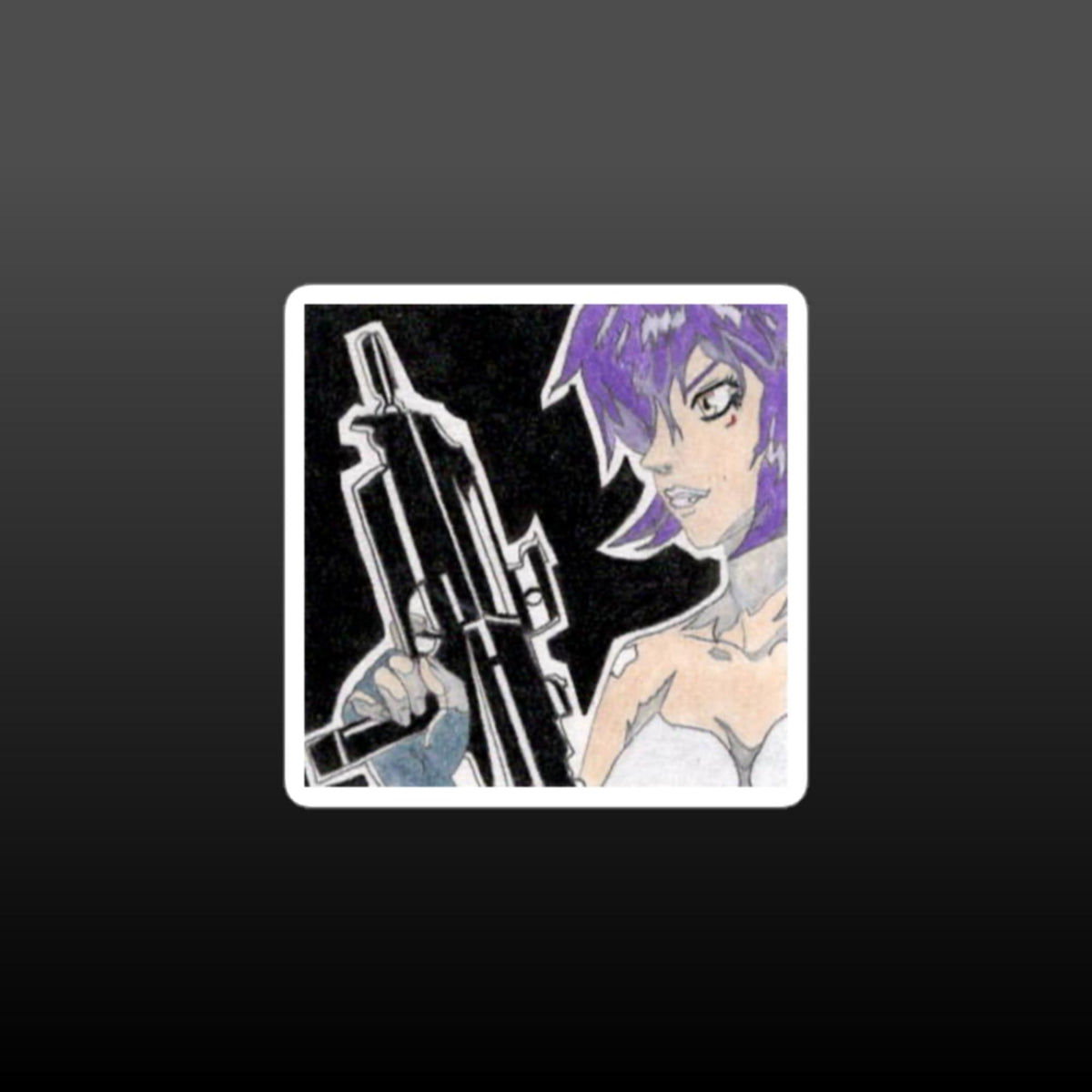 GITS Motoko Kusanagi Bubble-free Stickers