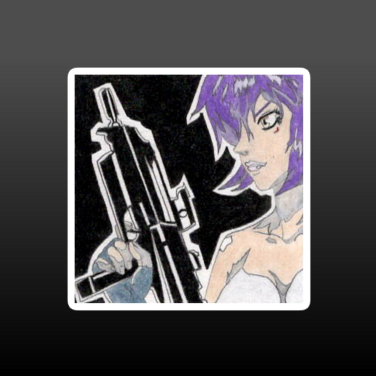GITS Motoko Kusanagi Bubble-free Stickers